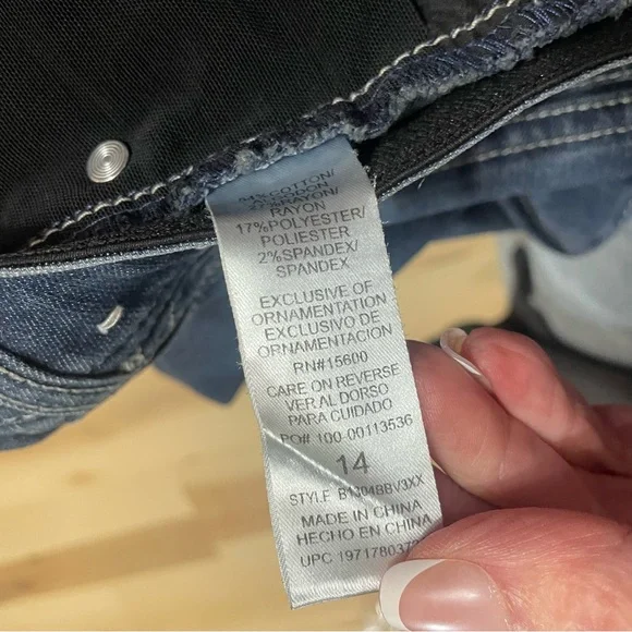 Democracy “Ab”solution Jeans Women’s Size 14 Blue Stretch Skinny  B1305BBV3XX - Picture 8 of 8